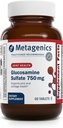 Metagenics Glucosamine Sulfate - Joint Health & Mobility Support * - 1500 mg Glucosamine Sulfate per Serving - Understøtter Cartiage Integrity & Fleksibilitet * - Non Medical GMO, Gluten Medical Free - 90 tabletter