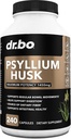 Psyllium Husk Capsule Fiber Supplement - Natural Powder Kapsler til Forstoppelse Relief for voksne - Nutritional Opløselige Fiber Pills & Daglig Regularitet Support - Bulk Seed Husks fordøjelsestilskud