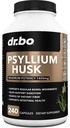 Psyllium Husk Capsule Fiber Supplement - Natural Powder Kapsler til Forstoppelse Relief for voksne - Nutritional Opløselige Fiber Pills & Daglig Regularitet Support - Bulk Seed Husks fordøjelsestilskud