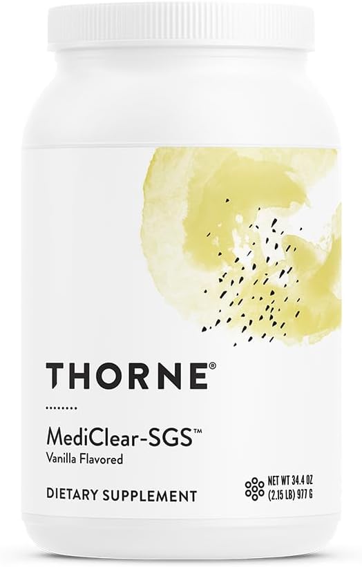 THORNE - MediClear- SGS - ris og pea protein- baseret drik pulver med en komplet Multivitamin- Mineral Profil - Foundational Support - Eliminere miljømæssige & kostbare toksiner * - Vanilla - 34.4 Oz