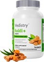 Haldi+ 850mg Turmeric Tablets with 95% Curcumin & Long Pepper | 60 Tablets | Maximum Absorption | Vegan Herbal Supplement | Pack of 1