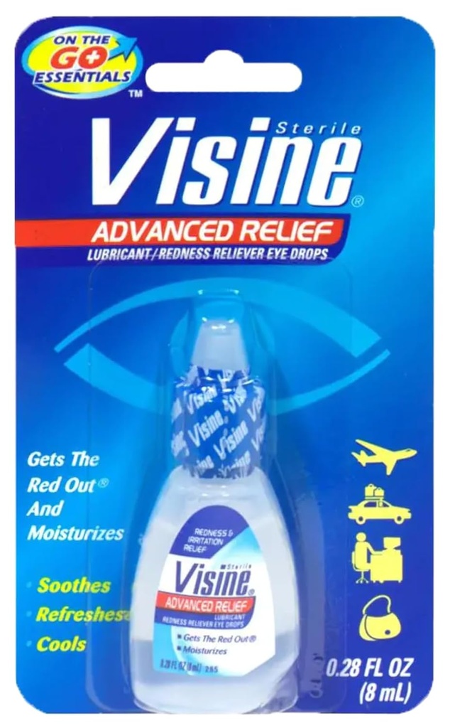 Visine røde øje Hydrating Comfort Redness Relief og smøremiddel øjendråber til at hjælpe fugtgivende og relieve røde øjne 0.28 fl. oz
