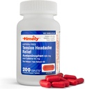 Timevis - 200 kapsler - Spændende hovedpine og smerte Reliever med Acetaminophen 500 mg og Koffein 65 mg ekstra styrke til hoved, hals, skulder og krop smerte Reliever, Aspirin Free - Made in USA