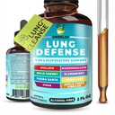 8 i 1 Lung Defense Herbal Extract, Blend (Mullein-Marshmallow-OSHA- Wild Cherry- Elderberry- Yerba Santa-Olive Leaf- ACV) Lung Cleanse, Respiratory & Immunsystem Support. Flydende supplement 2 OZ