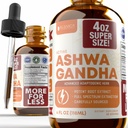 Rejuvica Health Active Ashwagandha 4oz XL Super Size - Advanced Liquid Supplement Tincture - Withania Somnifera Extract Drops - Ashwagandha Roots Only - naturligt occurring Withanolides