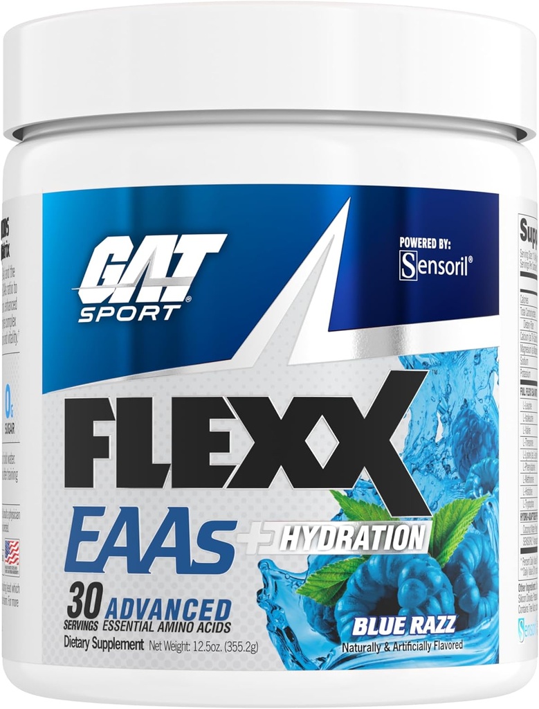 GST SPORT Flexx EAA + Hydration, Advanced Essential Aminosyrer, 30 Servere (Blue Razz)