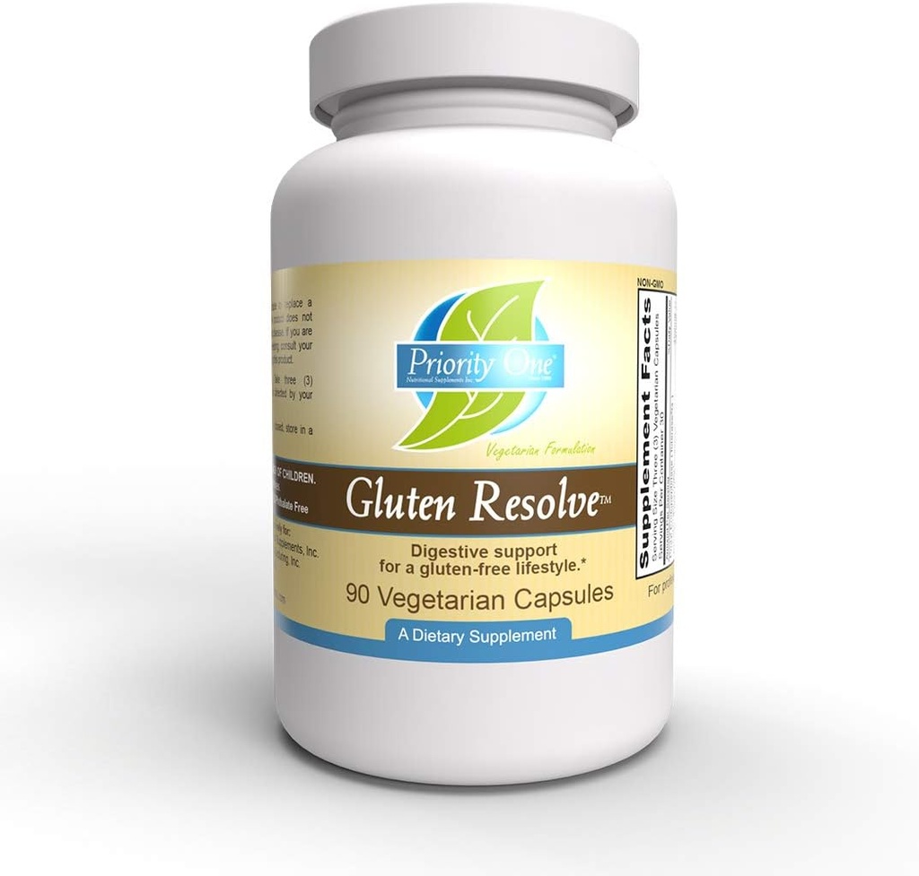 Prioriteret en Vitamin Gluten Resolve 90 Vegetariske Kapsler - fordøjelsesstøtte til en Gluten Free Lifestyle. * Tolerase ® G er videnskabeligt bevist til det største proline- Rich Gluten epitope. *