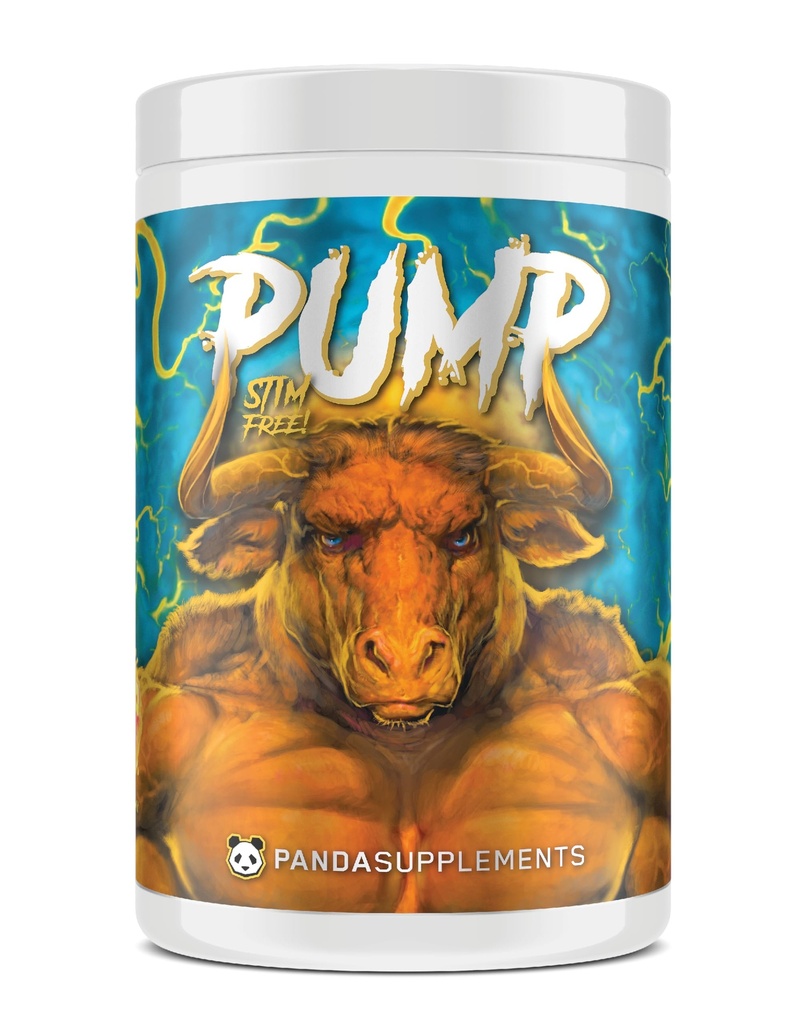 Underground Bio Labs Panda Supps Pump: Stimulant- Free Pre- Workout, No- Clump Formel w / 10G L- Citrullin Malate, Alpha GPC, Lions Mane, CognatiQ ™, AmentoPump ™ 40 Scoops (Peach Gummy Rings)