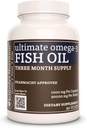 Remedy 's nutrition Ultimate Omega-3 Fish Oil against 124; 1000 mg, 90 Softgels Kosttilskud 124; 3 Måned Supply 124; EPA, DHA, GLA, ALA, & LA Fedtsyrer