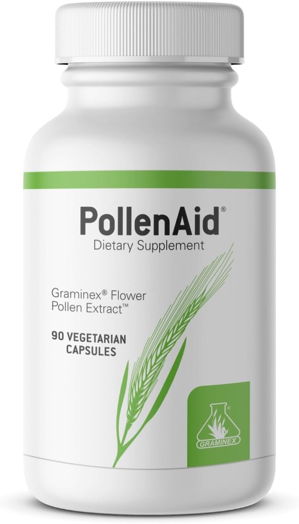 Graminex PollenAid Prostate Supplement: All Natural Prostate Support for Bladder Control & Urinary Tract Health, Rye Pollen Extract Made in USA, 90 Vegetarian Capsules