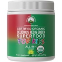 Børn grønne og røde Superfood Powder. Bedste Tasting Økologisk Vegansk Super Food Juice med 25 + Rigtige frugter og grøntsager. Gluten Free Real Food Vitaminer. Grøn og rød superfood supplement til børn