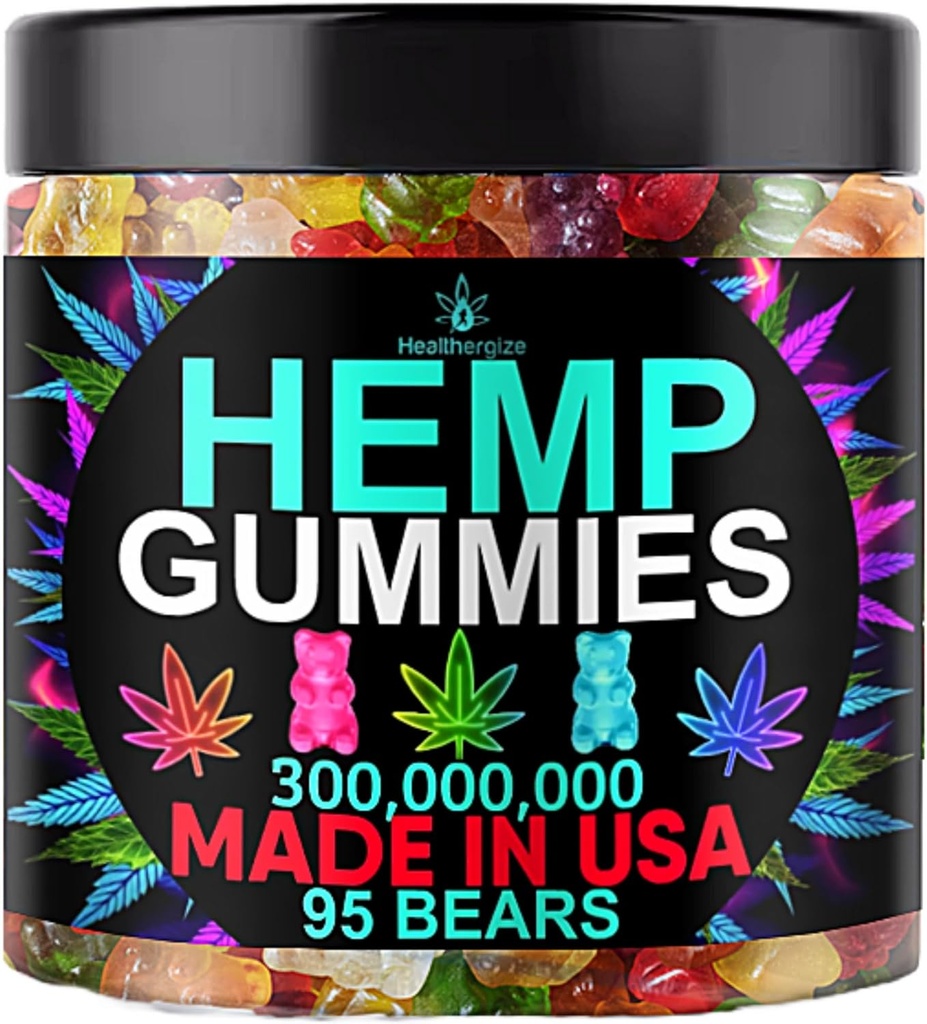 Hamp Gummies Sleep Afslapning Ediabler- Natural Fruity Flavors Gummy Bears for Bedtime- Advanced Hamp Oil Infusered- Made in USA