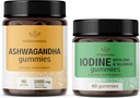 HERBAMAMA Ashwagandha and jod Kit - Bundle of 2000 mg Ashwagandha Root & Kalium Jod, Zink and Selenium Gummies - Vegan, Non- GMO, Gelatin- Free - 2 Pack