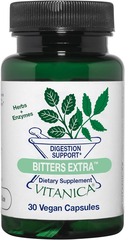 Vitanica Bitters Extra, fordøjelsesstøtte, Vegan, 30 kapsler