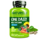 NATURELO Herre Multivitaminer til mænd 50 + - En daglig Multivitamin til mænd med vitaminer, mineraler & økologiske hele fødevarer, Boost Energy & Health, Non- GMO, 120 Vegetariske kapsler