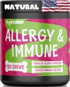 PupSnap - Allergi & immunprobiotika til hunde - Hund Allergi Chews, Sæsonallergi, Hud og Coat Supplement 120 Soft Chews- Made in USA