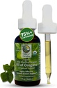 Center of Paradise Wild Mediterranean Oil of Oregano med 75% + Carvacrol (1 fl oz) Certified Oregano Oil Organic Drops in Extra Virgin Olive Oil for Immunum * & Respiratory * Support, Ca. 450 Serveringer