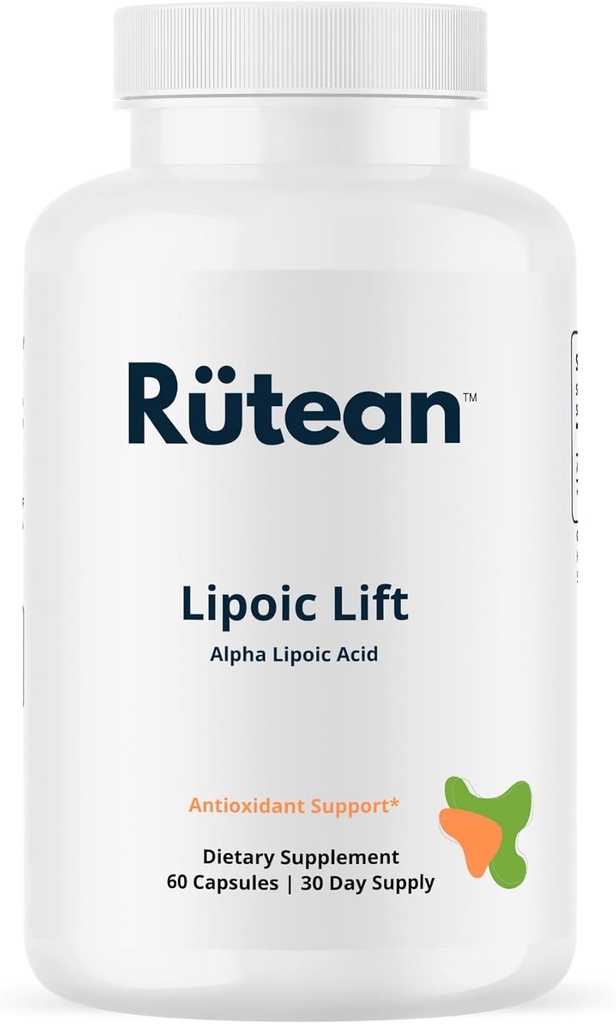 Alpha Lipoic Acid - Lipoic Lift - til leverstøtte, nerve sundhed & kardiovaskulær sundhed - Premium Alpha Lipoic Acid - 60 kapsler - Gluten Free, Vegetariske kapsler, Soy Free & Non- GMO