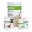 HERBALIFE Quickstart Cookies 'n Cream Kit: Formel 1 Nutritional Shake Mix, Formel 2 Multivitamin Complex, Formel 3 Cell Activator, Urte te Koncentrat Øger stofskiftet