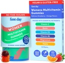 Første dag Multivitamin til kvinder - Daily Womens Multivitamin Gummies - Vitamin A C D E B12, Magnesium, Zink, Biotin - Vegan, Gluten Free Womens Vitamin - Hårvækst, Hud, Energi - 30 dages forsyning