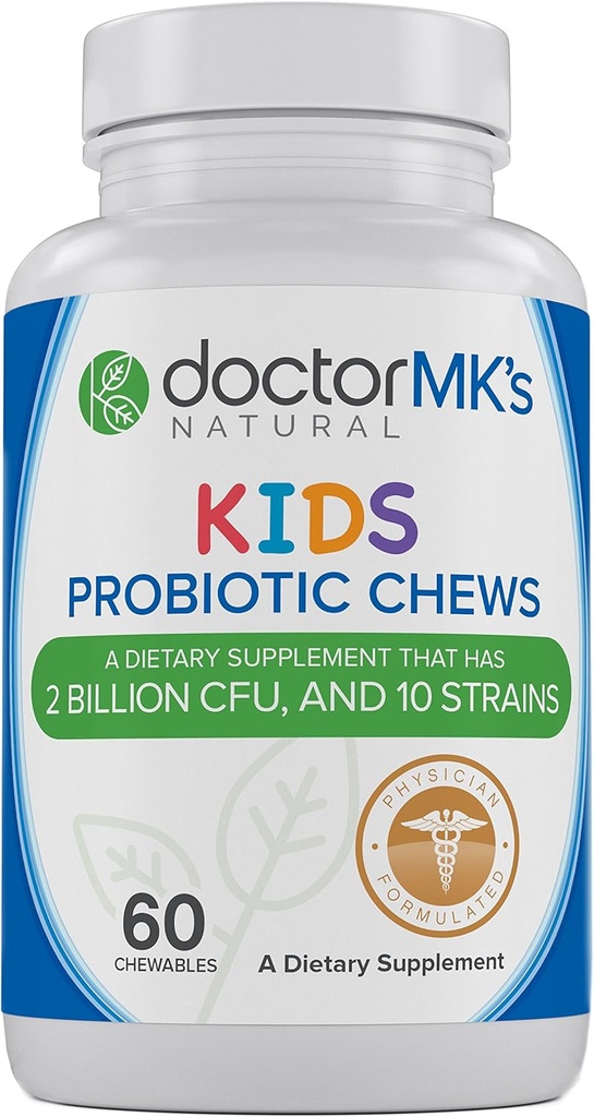 Kids Probiotika Chewable by Doctor MK 's ®, Sugar Free, Tastes Like Candy, Natural Wild Berry Tablets, Vegetarisk / Vegansk