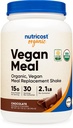 Nutricost Organic Vegan Meal Erstatning Shake Powder (Chokolade) - Certificeret USDA Organic, Vegan, og Gluten Free