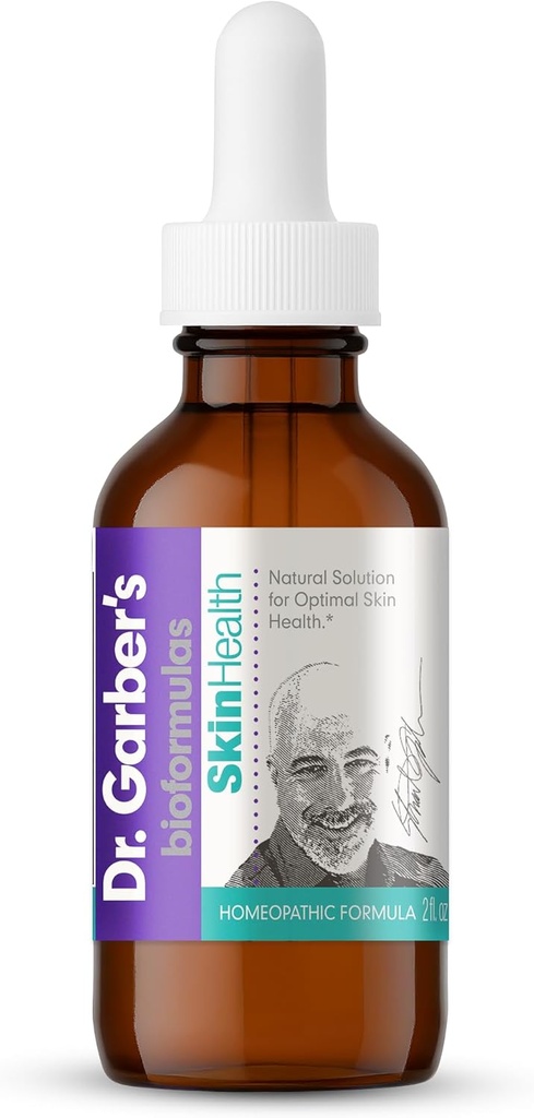Dr. Garbers naturlige løsninger Skin Health Oral Drops - Gemmoterapi flydende supplement til Itchy & tør hud, Acne, Eksem, & Allergy Relief, fremmer sund hud til at se og føle sig bedre - 60ml