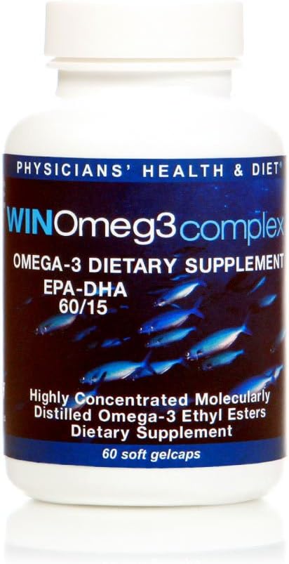 WINOMEG3complex 60 / 15 EPA - DHA Pharmaceutical - Grade Omega 3 (60 Greve / 30 Servere) 1080mg EPA