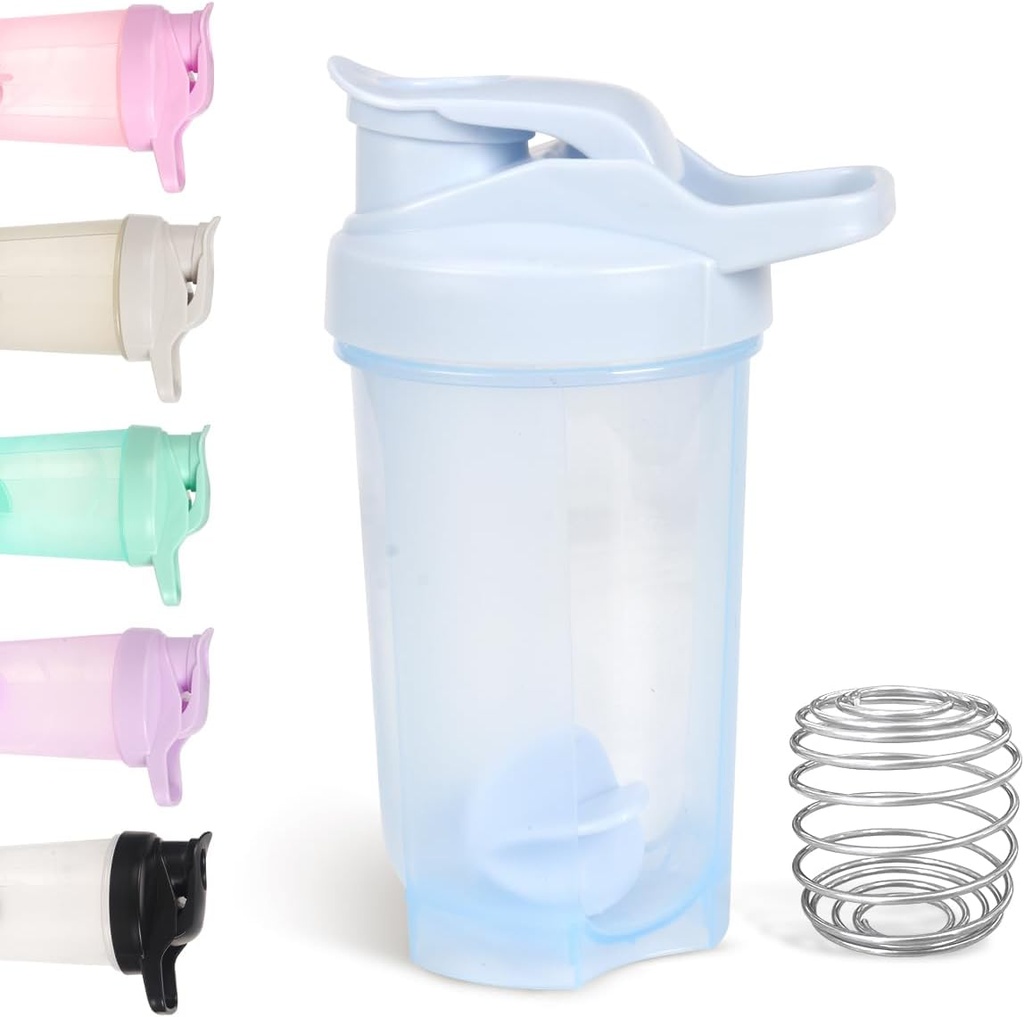 D.Y.A 16oz Shaker Bottle Bevis for Leak Bevis Sports Shaker Cups for Protein Shakes Shaker Bottle for Pre Workout og rejser til gå BPA Gratis & Easy Clean Protein Shaker Bottle, Blå