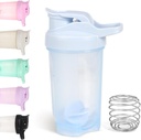 D.Y.A 16oz Shaker Bottle Bevis for Leak Bevis Sports Shaker Cups for Protein Shakes Shaker Bottle for Pre Workout og rejser til gå BPA Gratis & Easy Clean Protein Shaker Bottle, Blå