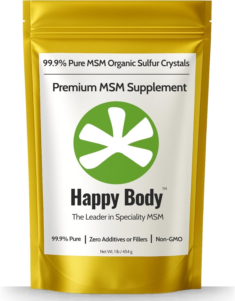 Organiske svovlkrystaller - 99% rene MSM krystaller, Premium MSM supplement - fremragende kvalitet og absorption. 1 LB Pack.