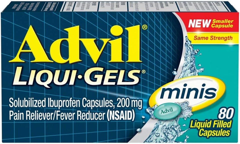 Advil Liqui- Gels Minis, 80 kapsler per flaske (5 flasker)