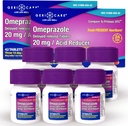GeriCare Omeprazol Delayed Release Tablets 20mg Mavesyrereducerende piller til 24 timers Heartburn Relief- Acid Reflux Medicine to Treat Frequent Heartburn - Anti- Acid Relief Tablets 42 Count (2 pakke)