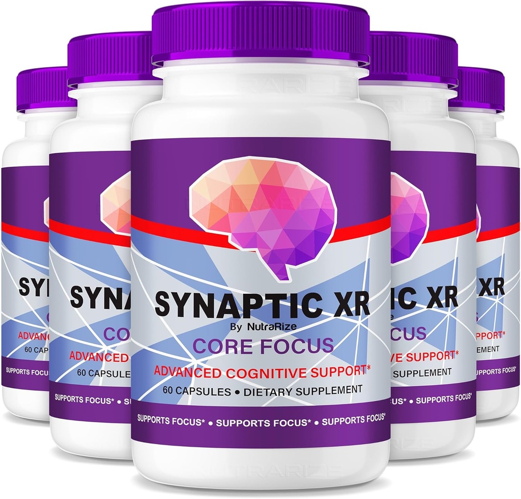 NutraRize (5 Pack) Synaptic XR - Daily Support Capsules with a Balanced Blend for Focus, Sharpness og Everyday Performance 124; Easy- to- Take Pills for Daily Wellness (300 Capsules)