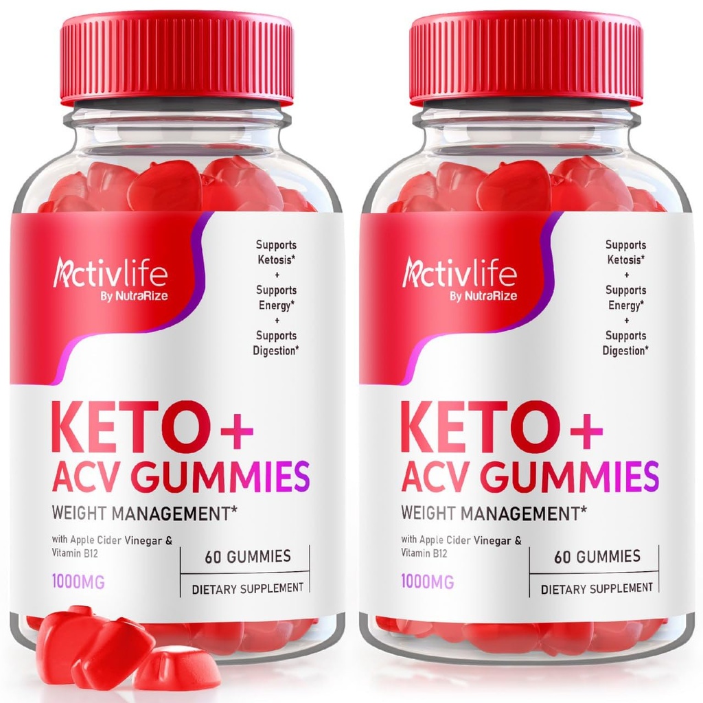 NutraRize (pakke af 2 ActivLife Keto + ACV gummies for Advanced Weight Loss, Advanced Formel, Anmeldelser (120 gummies)