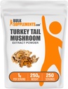 BulkSupplements.com Tyrkiet Tail Mushroom Extract Powder - Coriolus Versicolor Extract, Mushroom Supplement - Vegan & Gluten Free, 1g per Serving, 250g (8,8 oz) (Pack of 1)