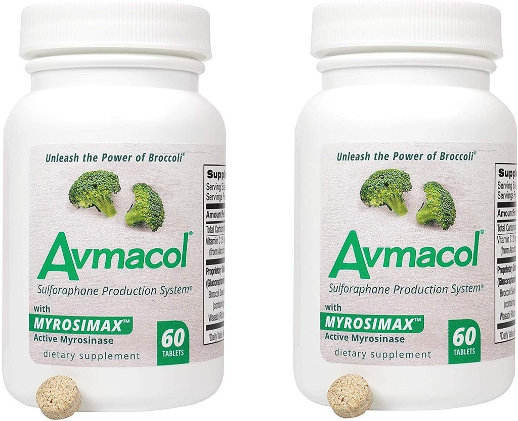 AVMACOL ® (120) 2 flaske værdi Sulforaphane tillæg med Myrosinase