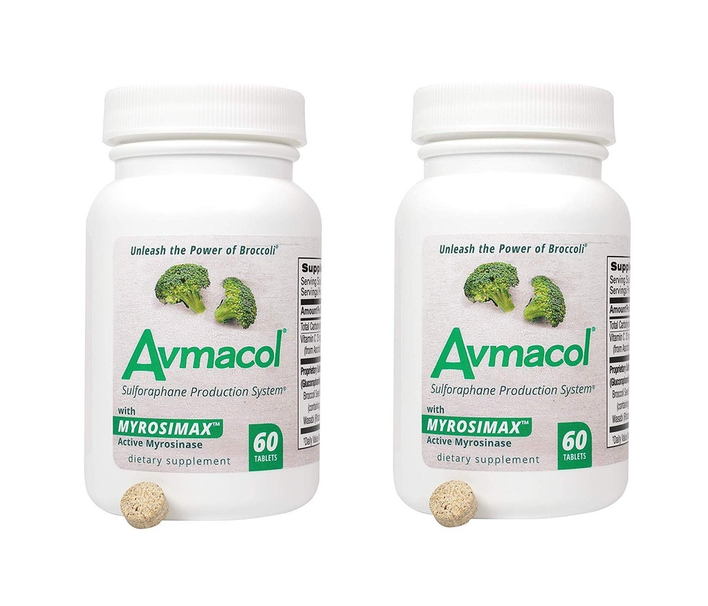 AVMACOL ® (120) 2 flaske værdi Sulforaphane tillæg med Myrosinase
