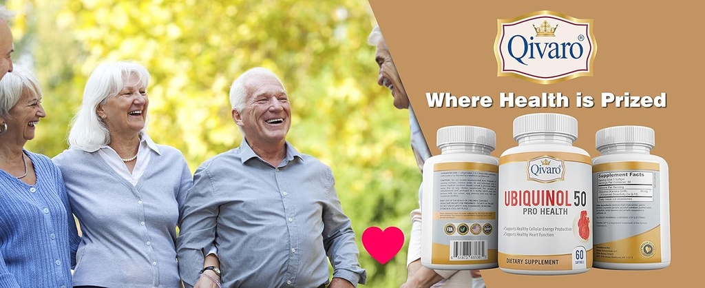 QIH23: Ubiquinol 50 Pro Health COQ10 (60 kapsler) - Ubiquinol tillæg med aktiv form af Coenzym Q10 - Kraftig antioxidant til cellulær energiproduktion, total sundhed & wellness