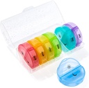 Sukuos Stor Ugentlig Pill Organizer 2 gange om dagen, Daily Pill Box 7 dag let at åbne med dobbelt beskyttelse, AM PM Pill sag for medicin / Vitamin / Fish Oil / Kosttilskud (Glitter Clear)