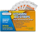 Vitamin D3 Strips 30 Pakker 124; 2000 IE Oral opløselig D3 Vitamin Strips