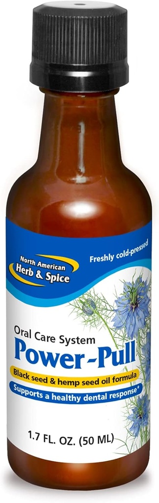 Nordamerikanske Herb & Spice Power- Pull - 1.7 fl oz - Oral Care System med Black Seed & Hamp Seed Oil - Understøtter Gum & Tandsundhed - Non- GMO - 48 Serveringer