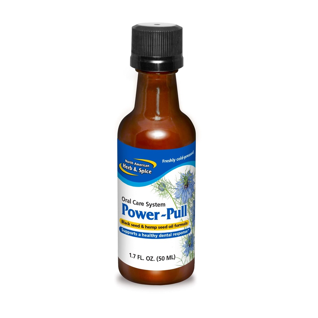 Nordamerikanske Herb & Spice Power- Pull - 1.7 fl oz - Oral Care System med Black Seed & Hamp Seed Oil - Understøtter Gum & Tandsundhed - Non- GMO - 48 Serveringer