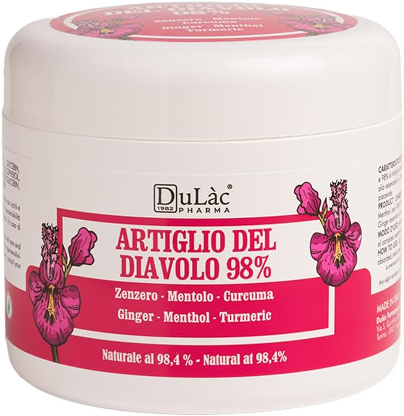 Dulàc - Devil 's Claw 98% Cream Maksimum Styrke 16.9 Fl Oz, Natural Joint and Muscle Relaxer Cream for Recurring Muscle and Joint Pain, Beriget med menthol for Cool Effect