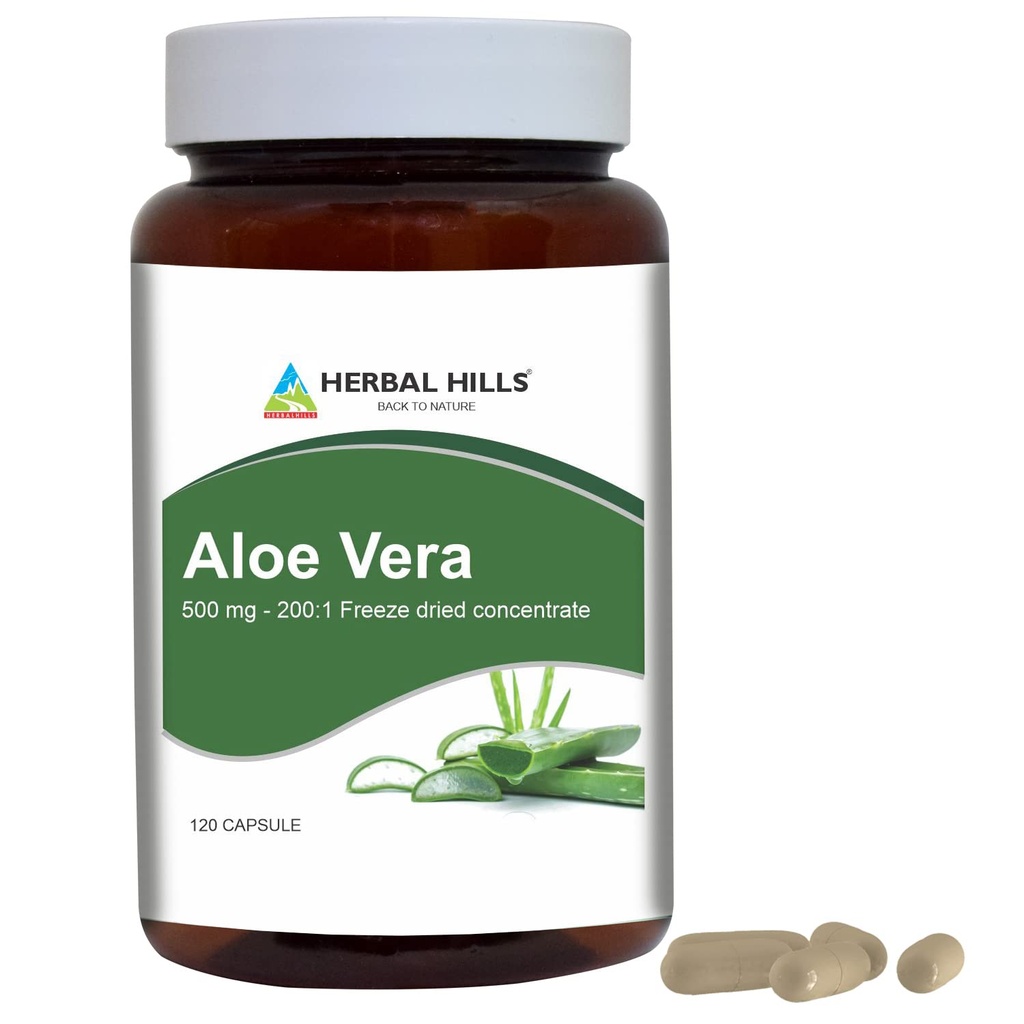 HERBAL HILLS Aloe Vera Kapsler (Aloe barbadensis)