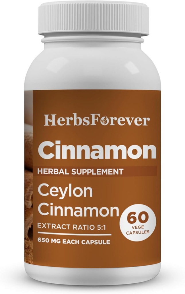 Herbseverly Ceylon kanel kapsler Samlet wellness support supplement High Potency 800 Mg Extract 60 Vege kapsler