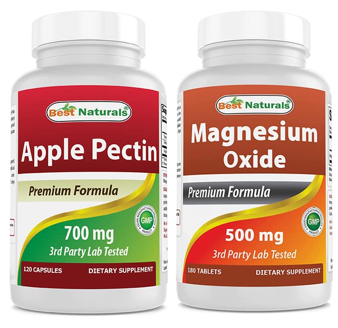 Bedste Naturals Apple Pectin 700 mg & Magnesiumoxid 500 mg