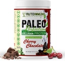 Collagen protein pulver uden Stevia - Ikke GMO collagen pulver til kvinder med gulerod Broccoli Apple Fiber - Paleo Keto 300g Græs Fed oksekød protein pulver & superfood Blend by Autoimmun