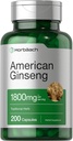 Horbäach American Ginseng Capsules Name 124; 1800 mg