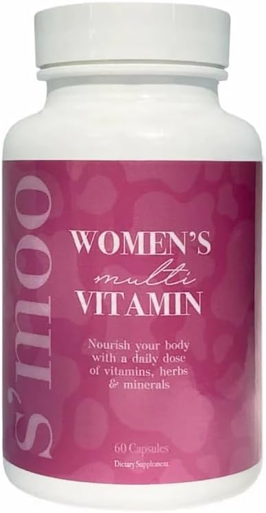 S 'moo Kvindernes Multivitamin124; PCOS Multivitamin, Hormonbalance for kvinder, Fertilitet Kosttilskud til kvinder, Ovulation Supplement, Ovarie Sundhed (30 Servere)